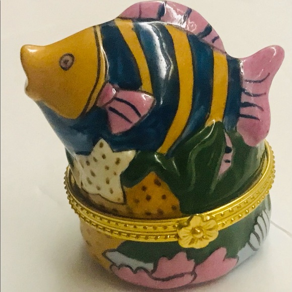 New Fish Shaped Porcelain Box Small